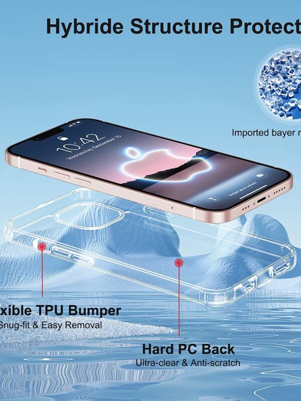iphone 13 back cover with camera protection (Transparent) - Image 4